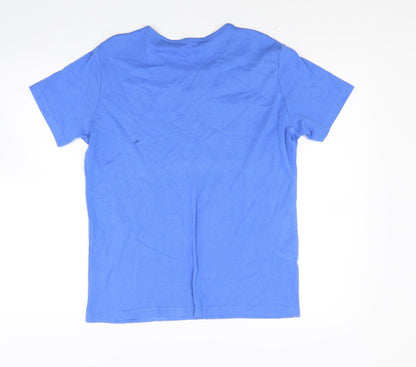 Womens UK Size 16 Isle Blue Basic T-Shirt