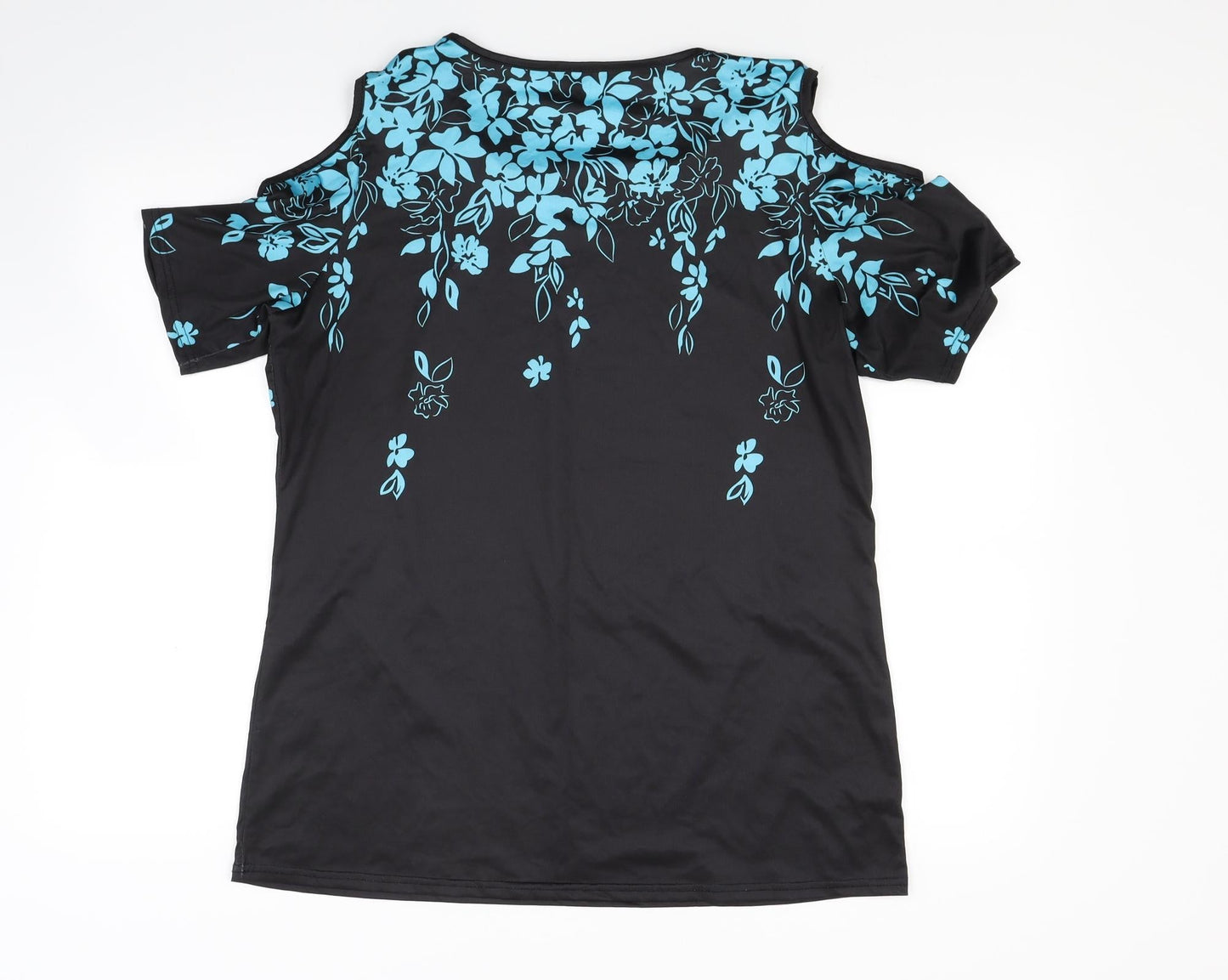 Womens UK Size L Preworn Black Basic T-Shirt