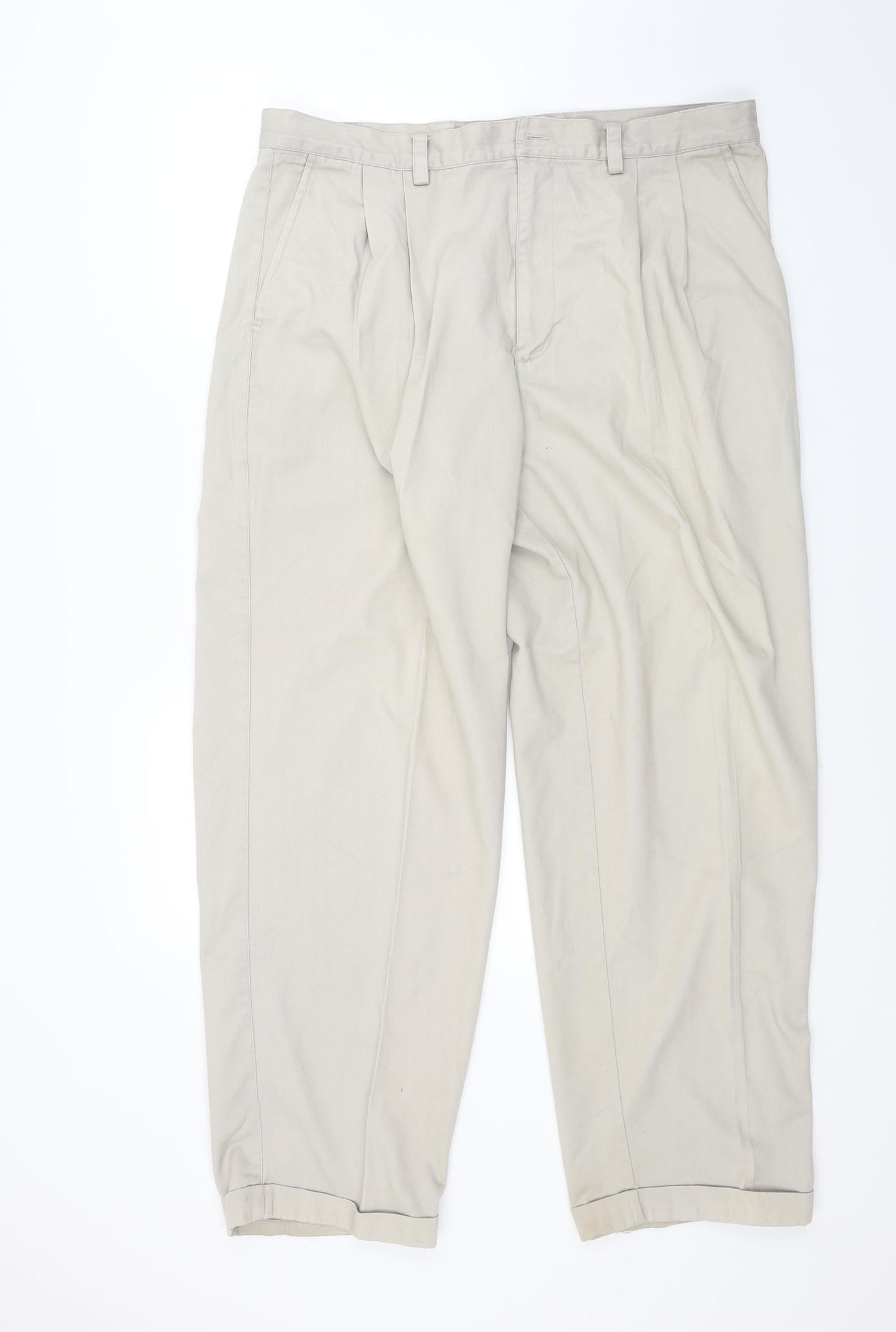 ALK Mens Beige   Chino Trousers Size 38 L30 in