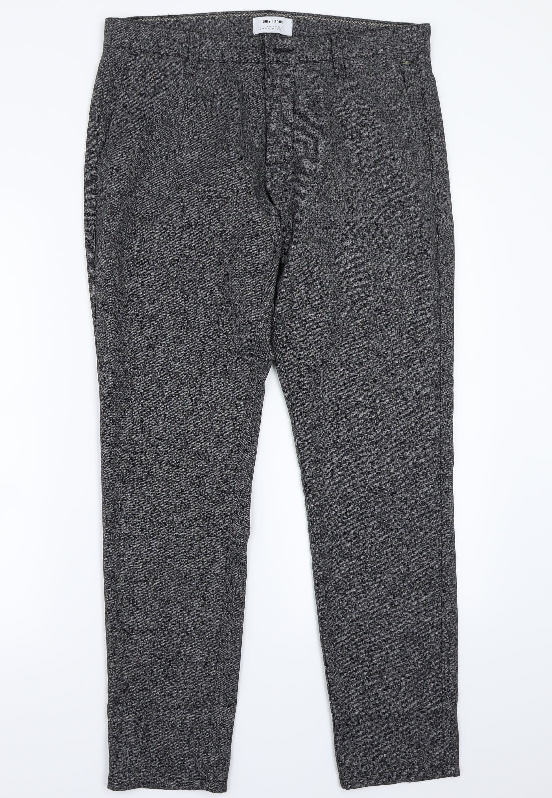 ONLY & SONS Womens Grey   Capri Trousers Size 32 L32 in