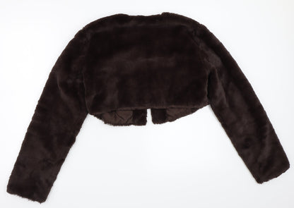 Womens UK Size 10 Boohoo Brown Jacket