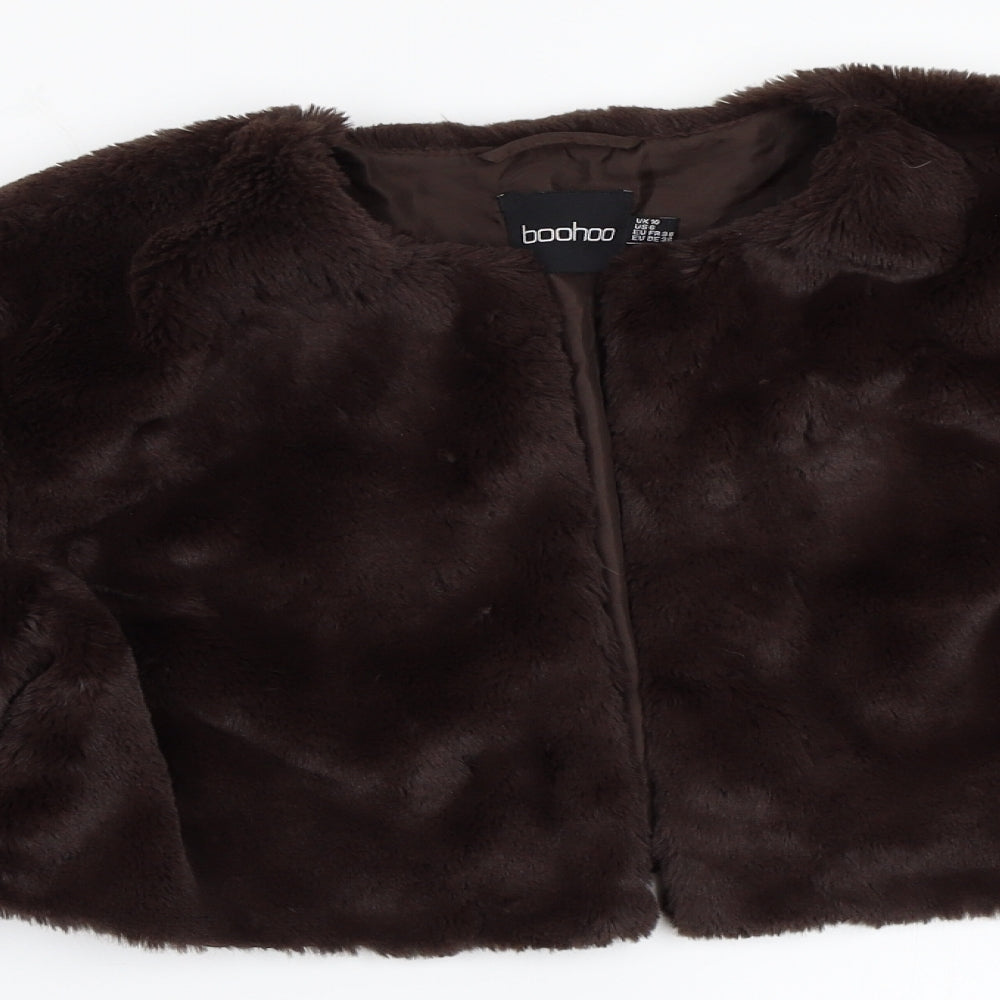 Womens UK Size 10 Boohoo Brown Jacket