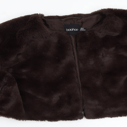 Womens UK Size 10 Boohoo Brown Jacket