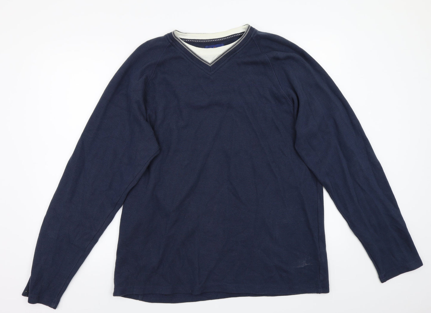 Atlantic Bay Mens Blue   Pullover Jumper Size L