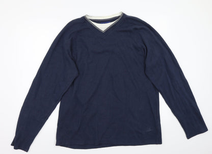 Atlantic Bay Mens Blue   Pullover Jumper Size L