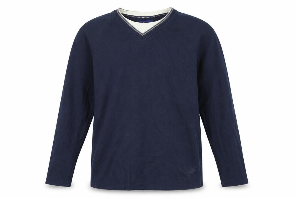 Mens UK Size L Atlantic Bay Blue Pullover Jumper