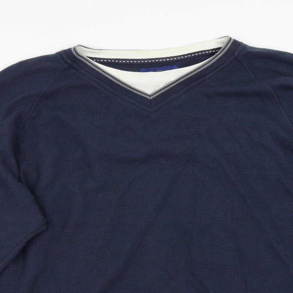 Atlantic Bay Mens Blue   Pullover Jumper Size L