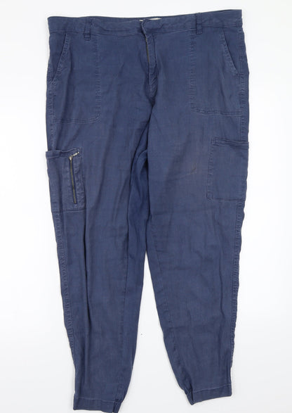F&F Womens Blue   Trousers  Size 16 L28 in