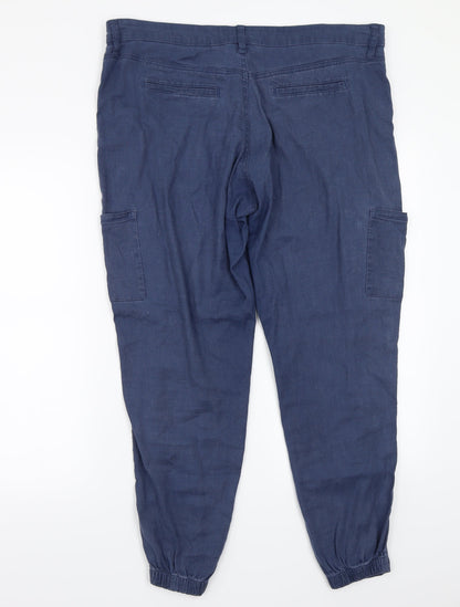 F&F Womens Blue   Trousers  Size 16 L28 in