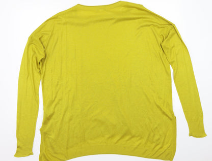 H&M Womens Yellow   Pullover Jumper Size M
