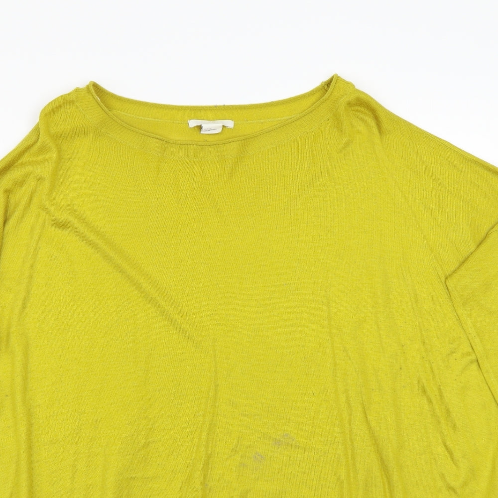 H&M Womens Yellow   Pullover Jumper Size M