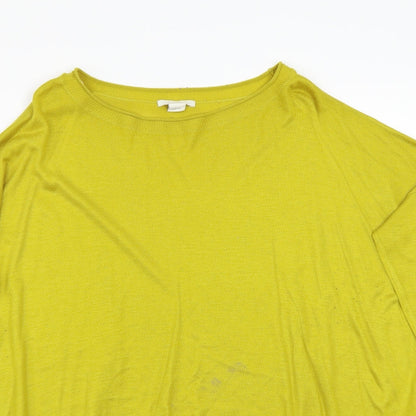 H&M Womens Yellow   Pullover Jumper Size M