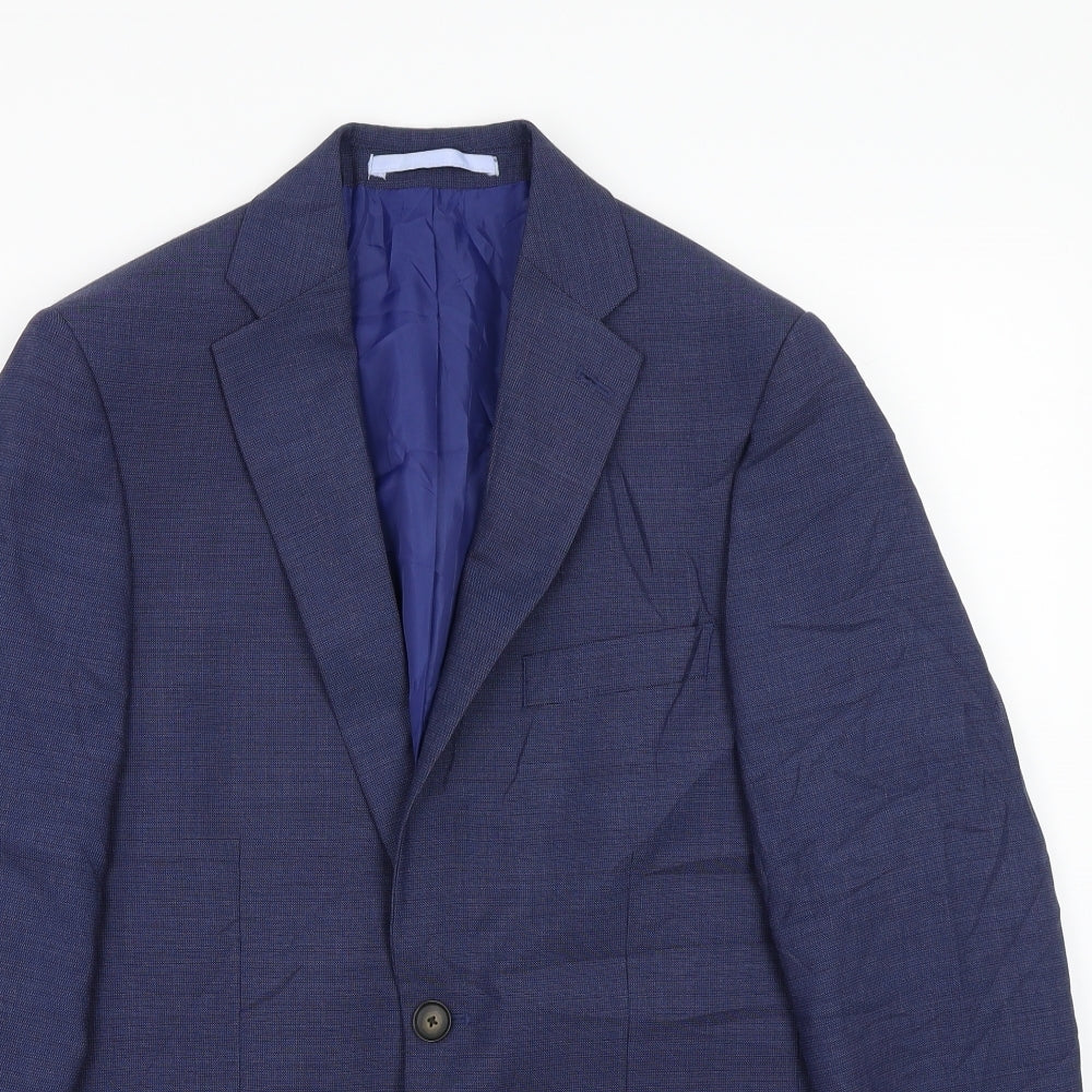 Mens UK Size 36 Marks and Spencer Regular Blue Suit Jacket
