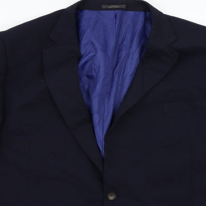 Mens UK Size 38 Marks and Spencer Regular Blue Suit Jacket