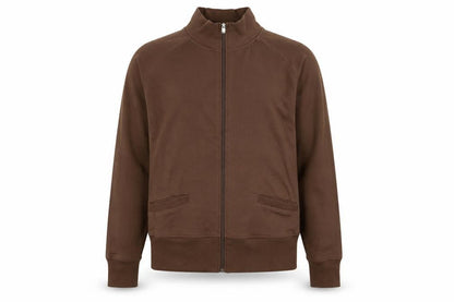 Vivod Womens Brown  Jersey Full Zip Sweatshirt Size 12
