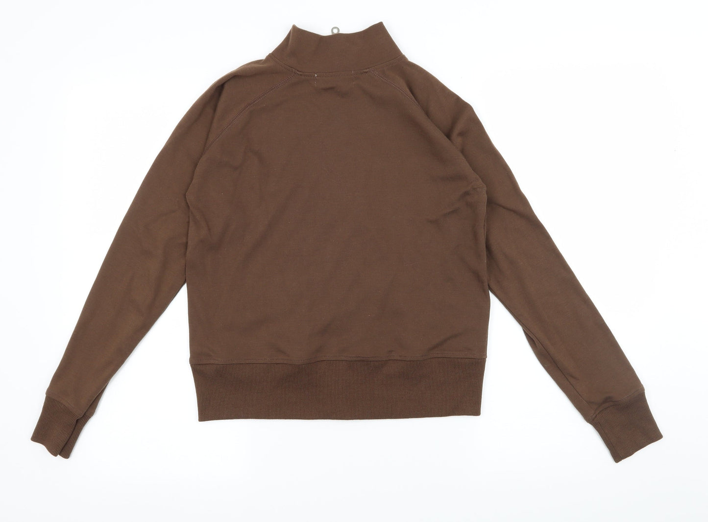 Vivod Womens Brown  Jersey Full Zip Sweatshirt Size 12