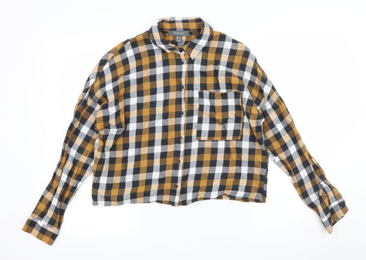 Primark Womens Multicoloured Check  Basic Button-Up Size 10