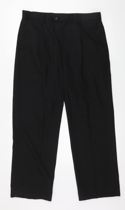 Butler & Webb Mens Black   Trousers  Size 34 in L29 in