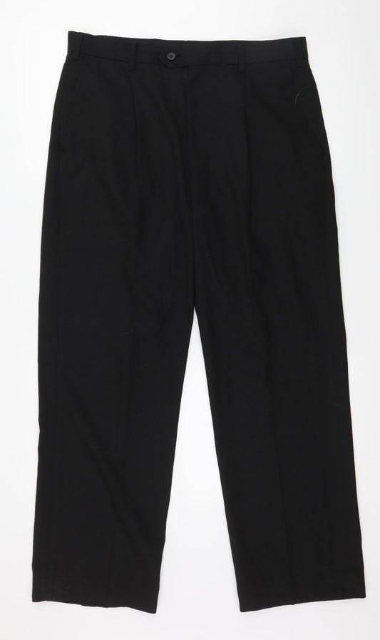 Butler & Webb Mens Black   Trousers  Size 34 in L29 in