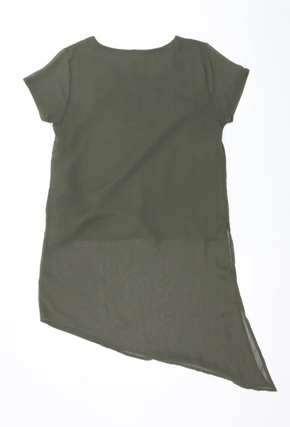 Anita & Green Womens Green  Chiffon Basic Blouse Size S
