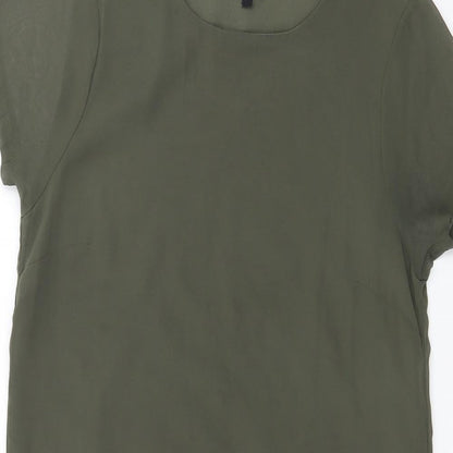 Anita & Green Womens Green  Chiffon Basic Blouse Size S