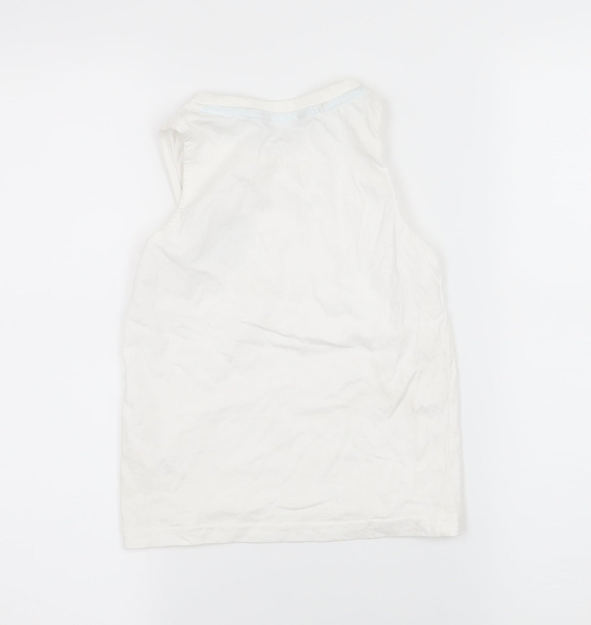 George Boys White  Jersey Basic Tank Size 4-5 Years  - Summer Wave