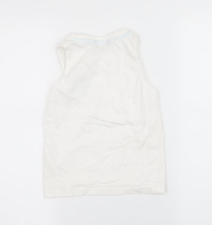 George Boys White  Jersey Basic Tank Size 4-5 Years  - Summer Wave