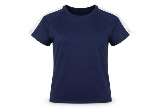 SHEIN Womens Blue Striped Jersey Basic T-Shirt Size M