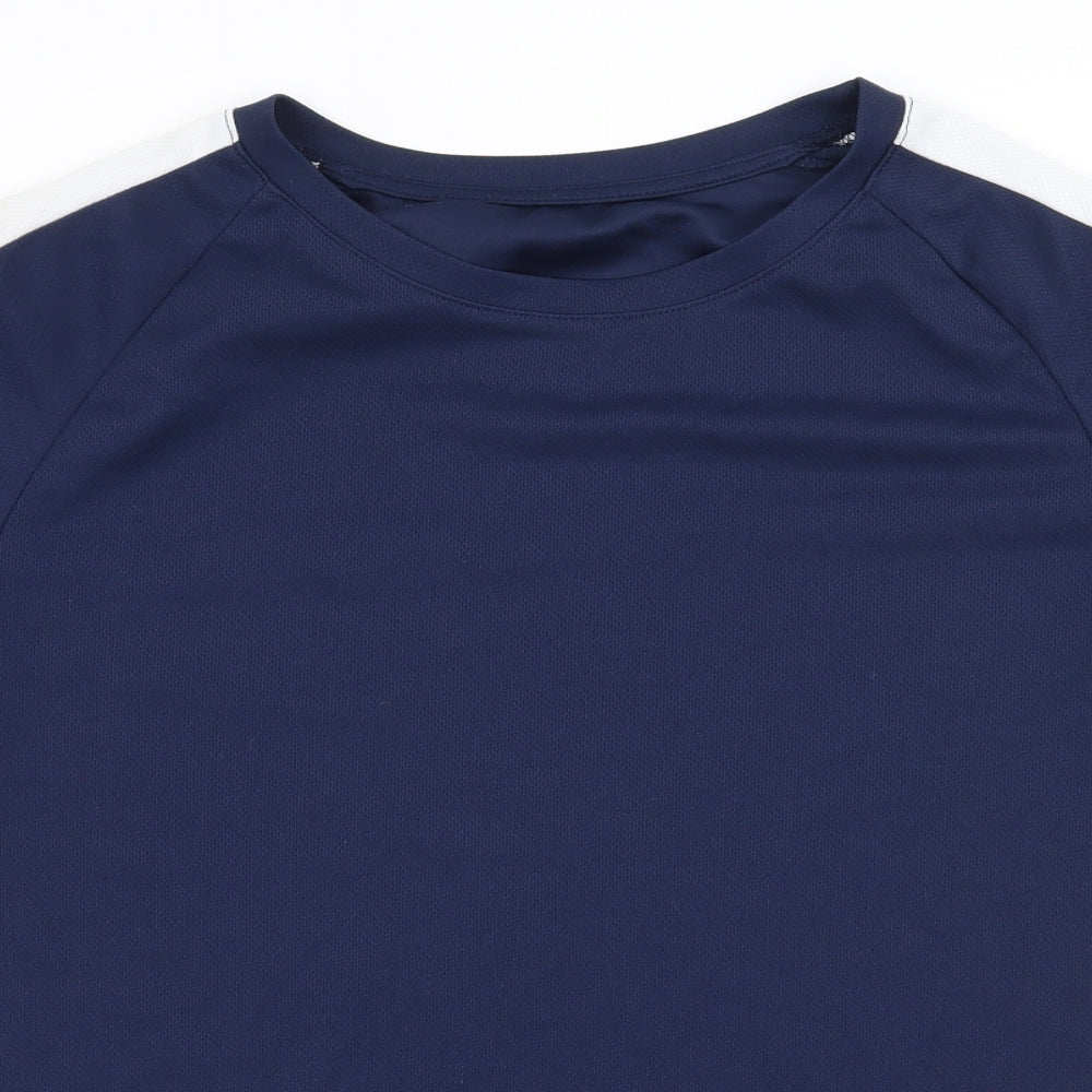 SheIn Womens Blue Striped Jersey Basic T-Shirt Size M