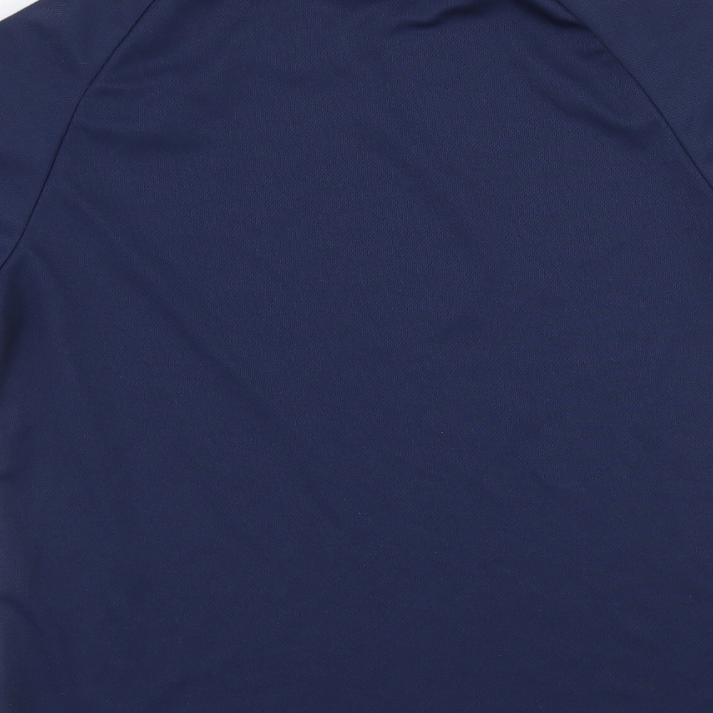 SheIn Womens Blue Striped Jersey Basic T-Shirt Size M