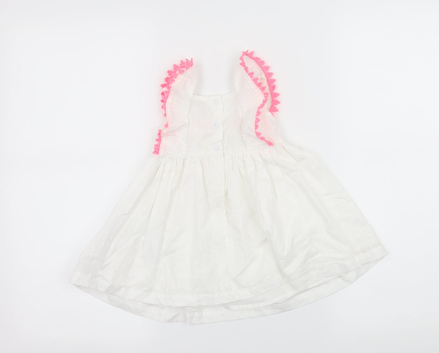 Minoti Girls White   Fit & Flare  Size 6-9 Months