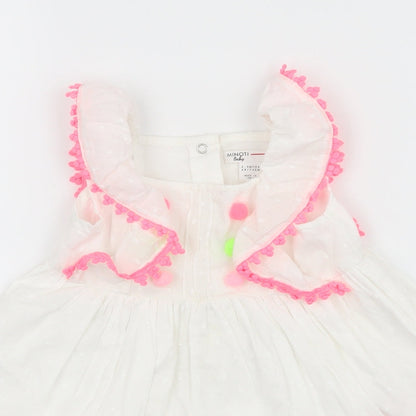 Minoti Girls White   Fit & Flare  Size 6-9 Months