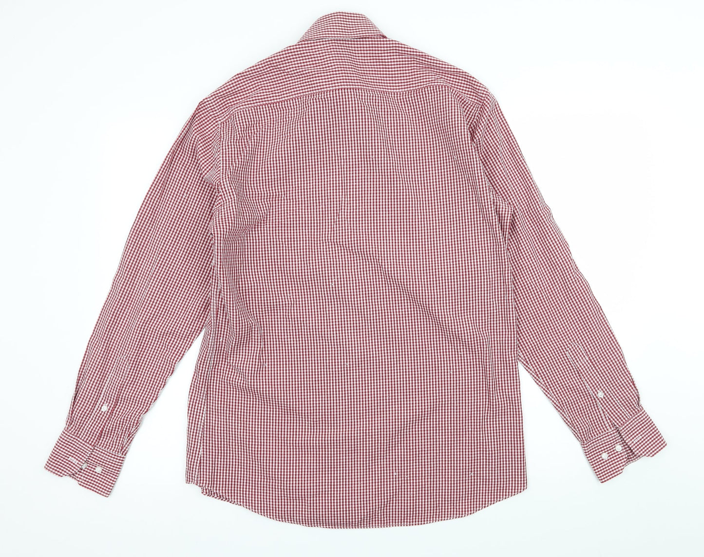 Taylor & Wright Mens Red Check   Button-Up Size 15