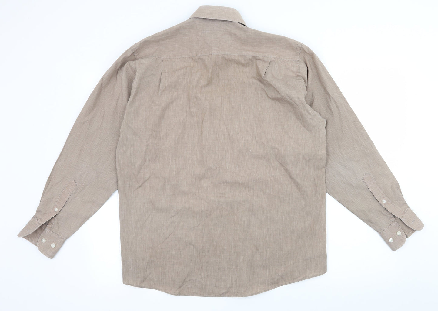 Taylor & Wright Mens Brown    Button-Up Size 15