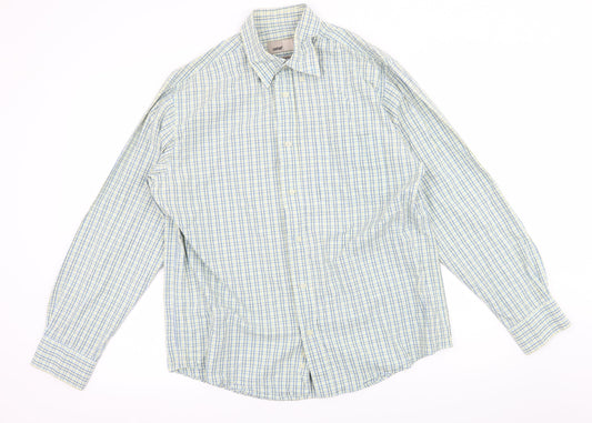 Zantos Mens Multicoloured Check   Button-Up Size M