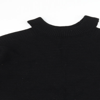 Primark Womens Black  Knit Pullover Jumper Size 6  - Cut out sleeves