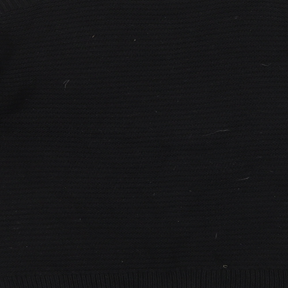 Primark Womens Black  Knit Pullover Jumper Size 6  - Cut out sleeves