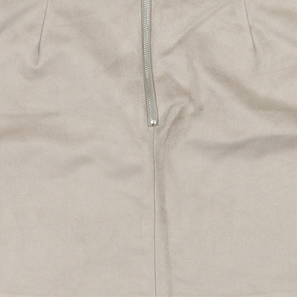 Primark Womens Brown  Velour A-Line Skirt Size 8