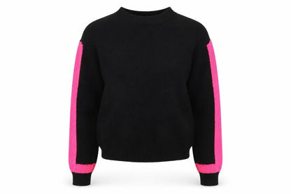 Primark Womens Black Striped Knit Pullover Jumper Size 6