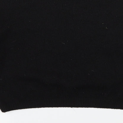 Primark Womens Black Striped Knit Pullover Jumper Size 6