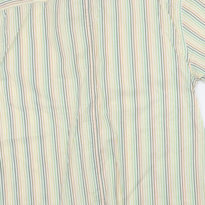 Mens UK Size M Easy Yellow  Button-Up Short Sleeve Casual Shirt