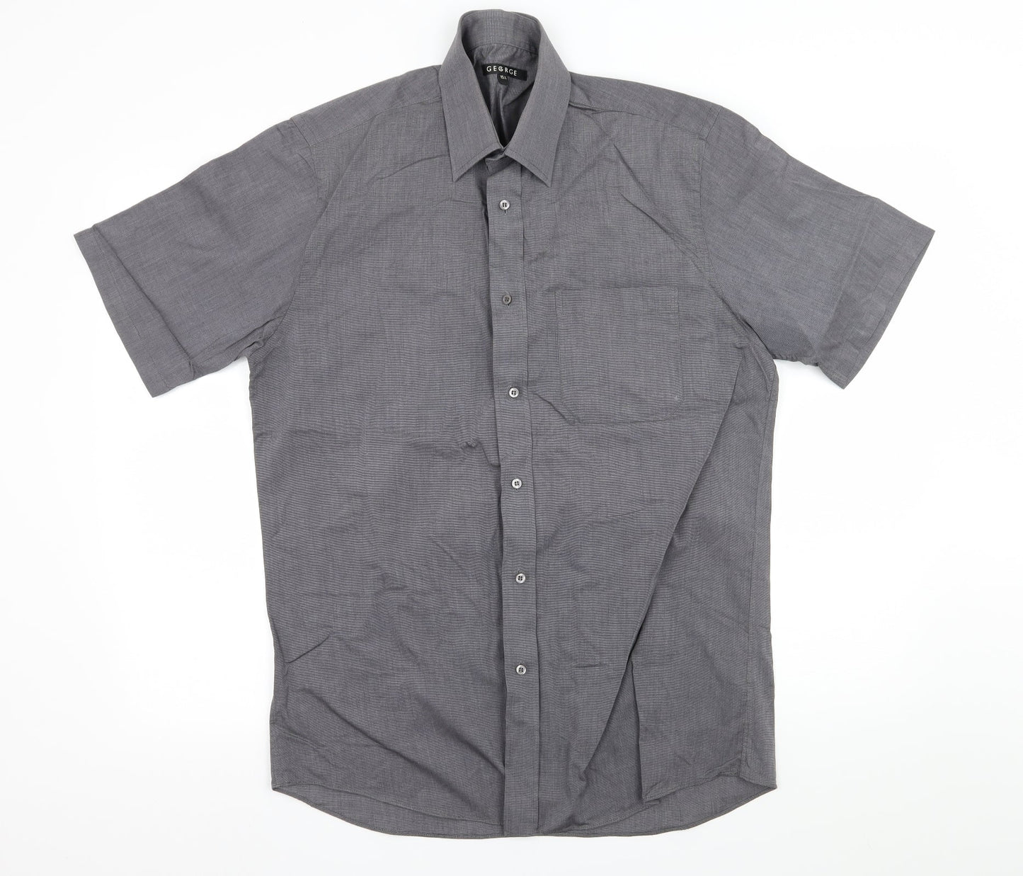 George Mens Grey    Button-Up Size 15.5