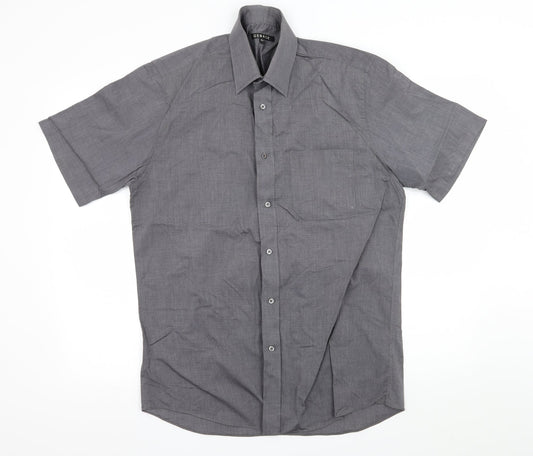 George Mens Grey    Button-Up Size 15.5