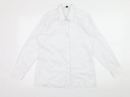 Mens UK Size S Trutex White  Button-Up Long Sleeve Casual Shirt