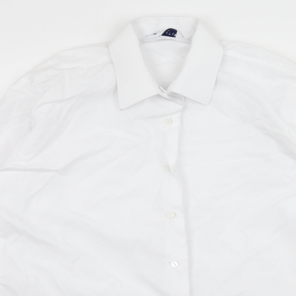 Mens UK Size S Trutex White  Button-Up Long Sleeve Casual Shirt