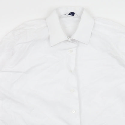 Mens UK Size S Trutex White  Button-Up Long Sleeve Casual Shirt