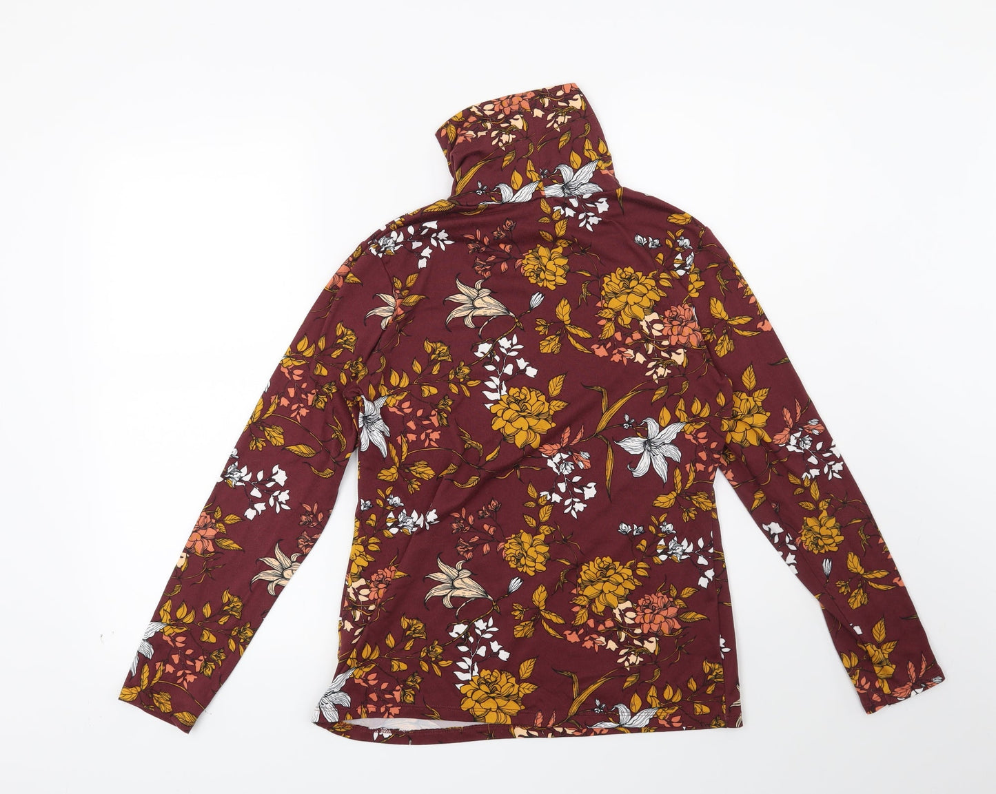 Pep & Co Womens Red Floral  Pullover Sweatshirt Size 10