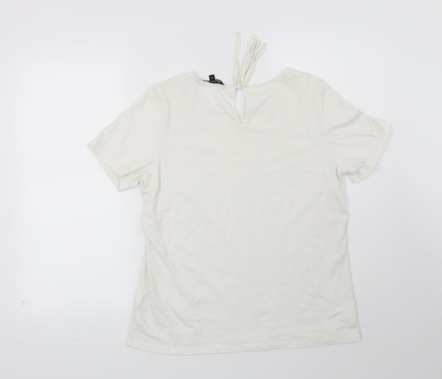 Womens UK Size 10 Bonmarché White Basic T-Shirt