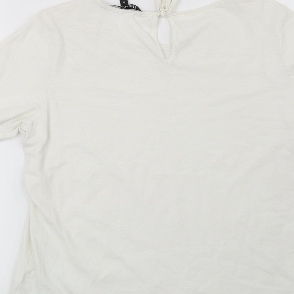 Womens UK Size 10 Bonmarché White Basic T-Shirt