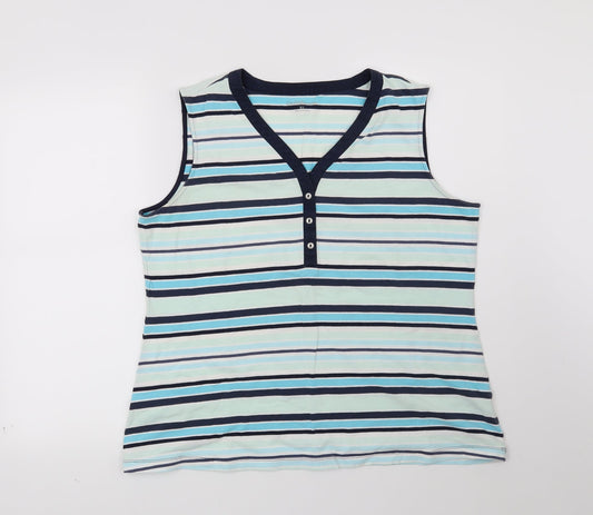 Womens UK Size XL Croft & Barrow Blue Basic Blouse